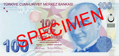 100 liiran etupuoli