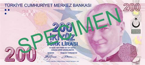 200 liiran etupuoli
