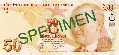 50 liiran etupuoli